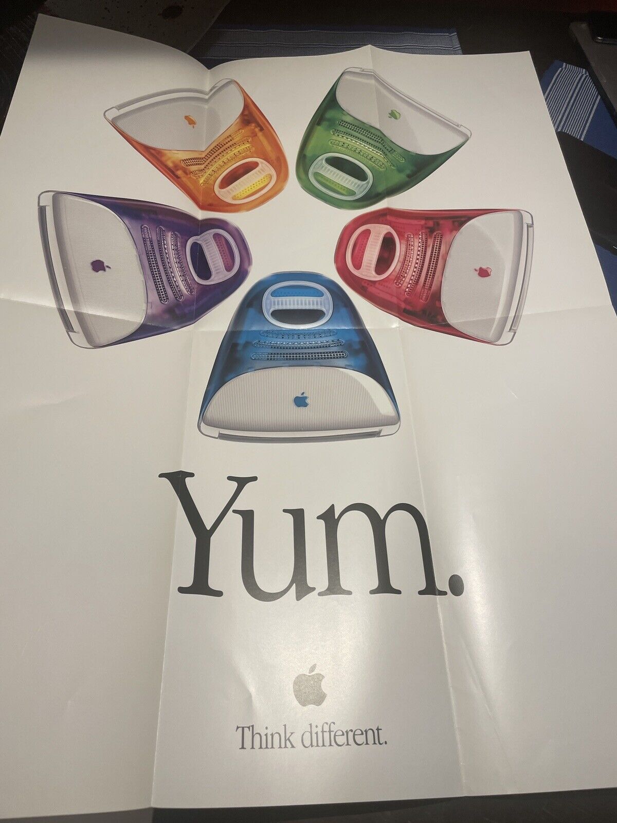 G3 iMac 5 flavours Think Different poster original and vintage 