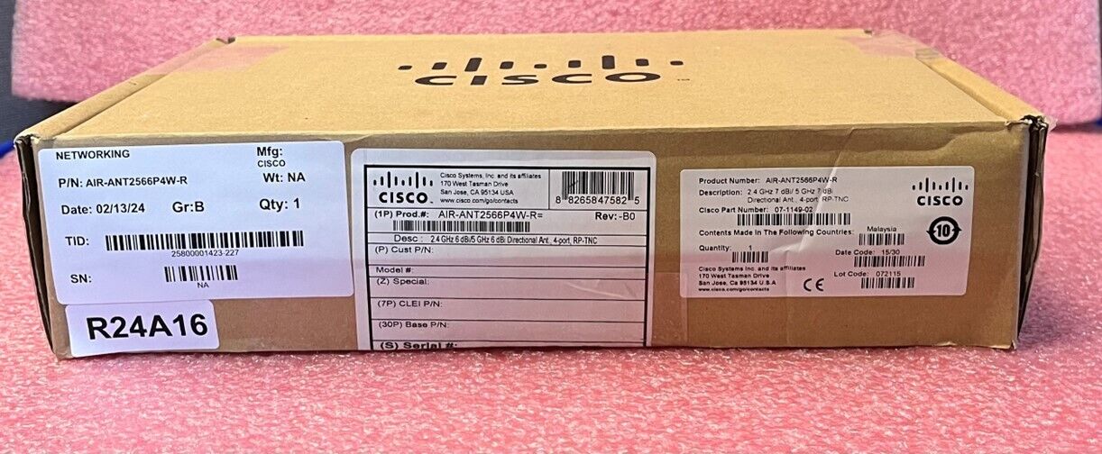 *NEW* Cisco Aironet AIR-ANT2566P4W-R 2.4-GHz/5-GHz MIMO