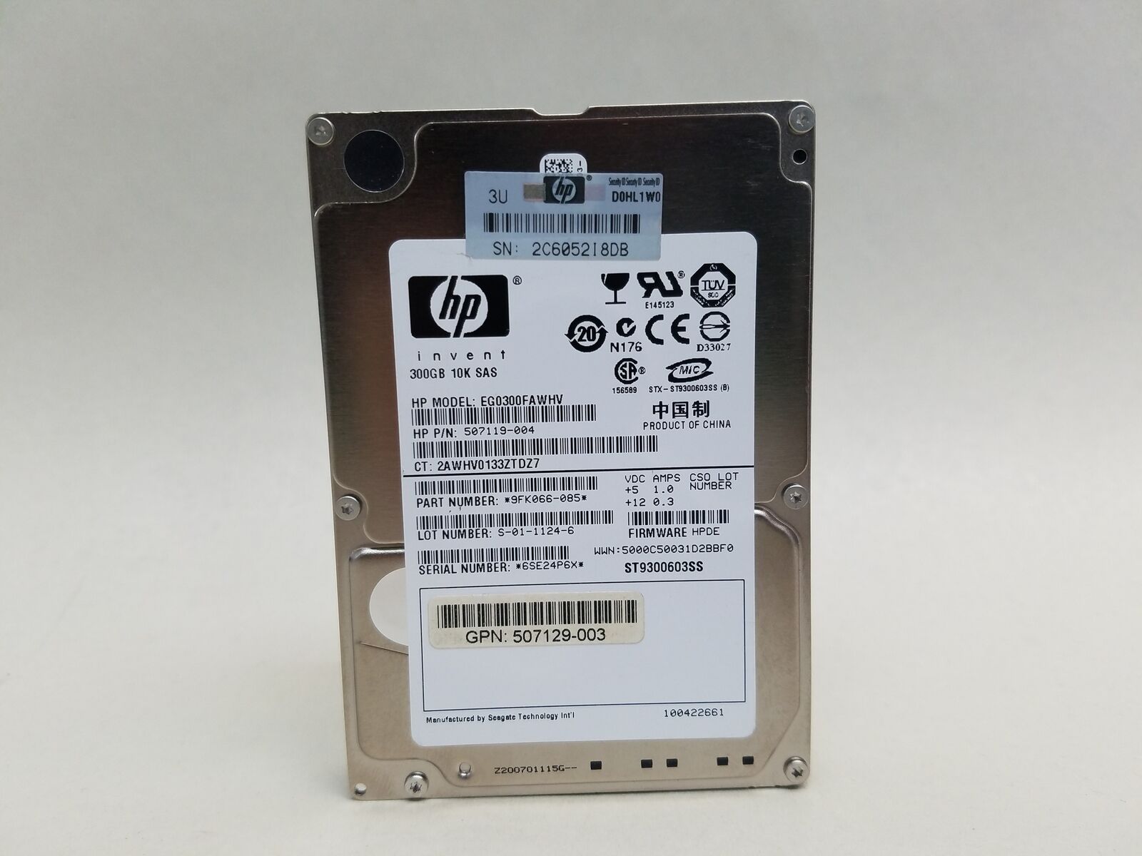 Lot of 2 Seagate HP 10K.3 ST9300603SS 300 GB 2.5\