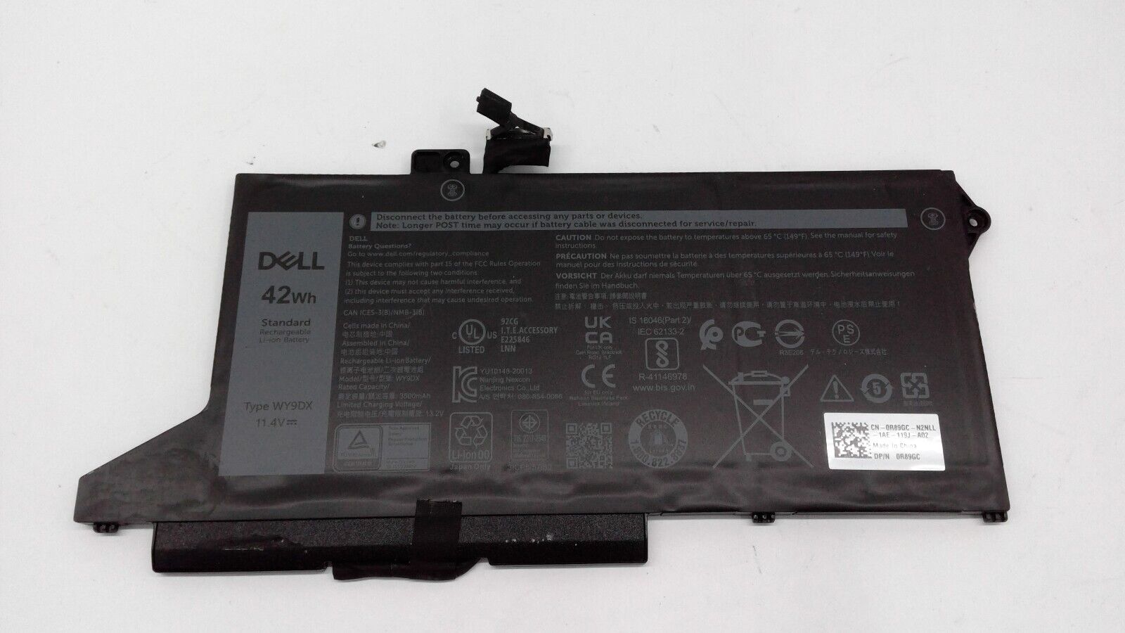 Genuine Dell WY9DX Laptop Battery for Latitude 5420 5520 RJ40G 005R42 11.4V 42Wh