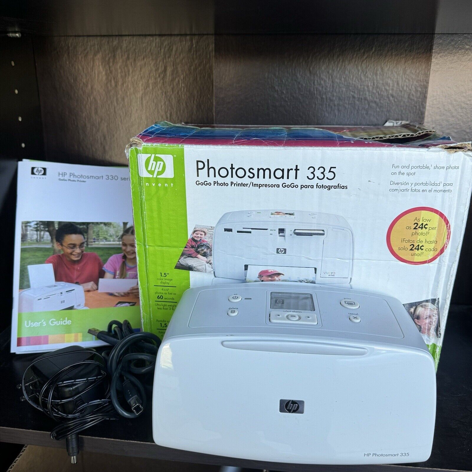 Photosmart 335 GoGo Photo Printer HP Invent Photo Printer (Needs Ink)