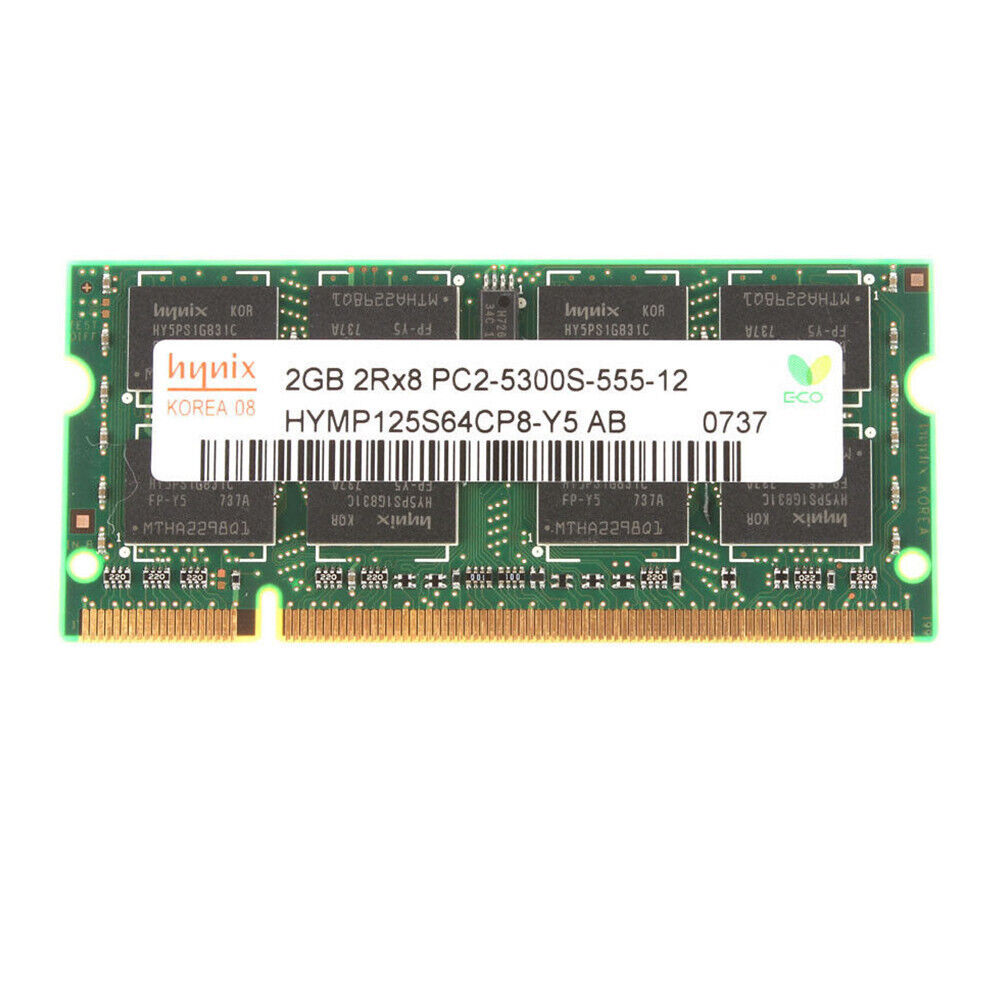 Hynix 2GB RAM Laptop Memory PC2-5300 DDR2 667Mhz 200pin Non-ECC SODIMM 1/2/4pcs