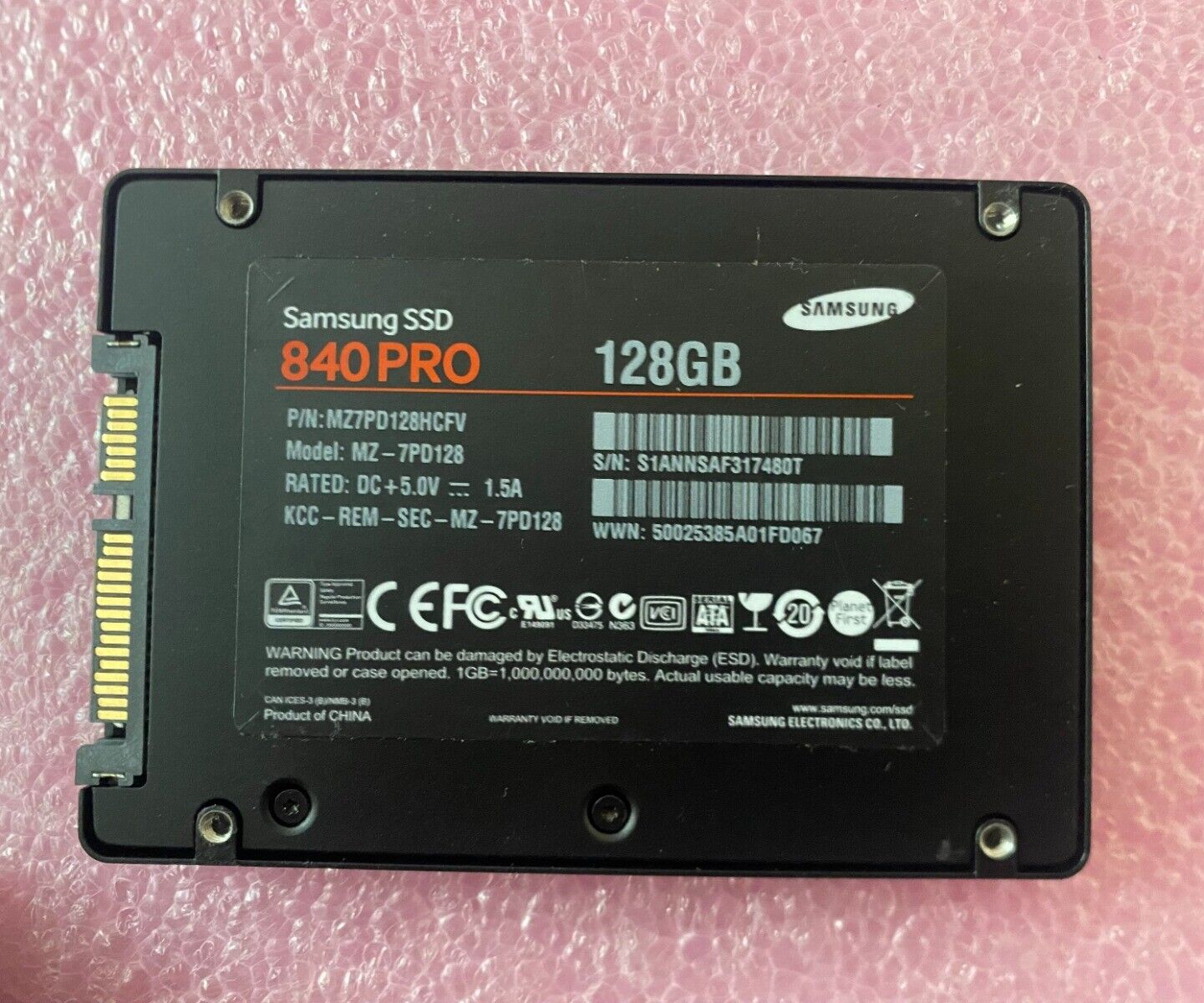 Samsung SSD 840 Pro 128GB MZ-7PD128 MZ7PD128HCFV SATA III 2.5