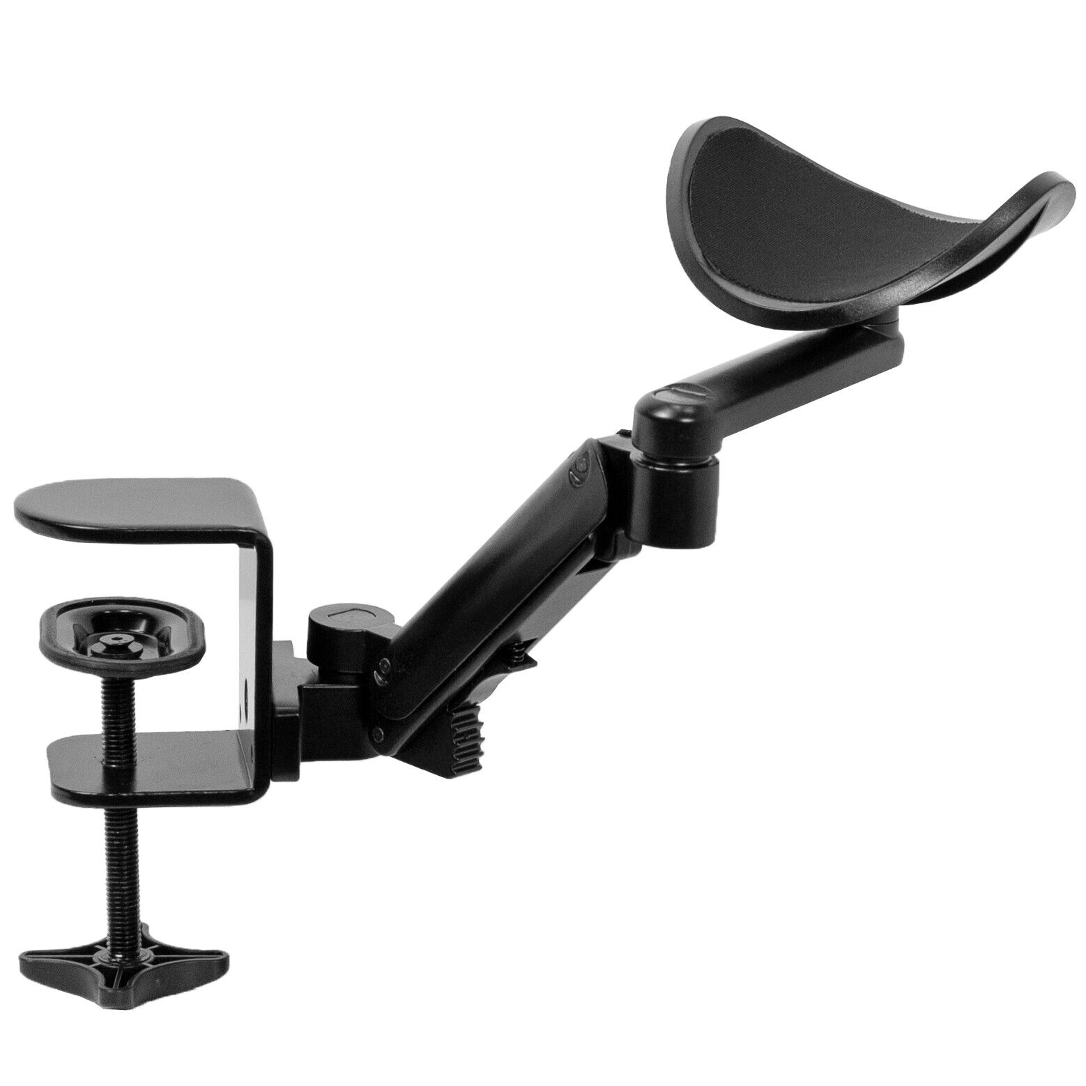 VIVO Black Universal Clamp-on Adjustable Ergonomic Arm and Wrist Rest Pad