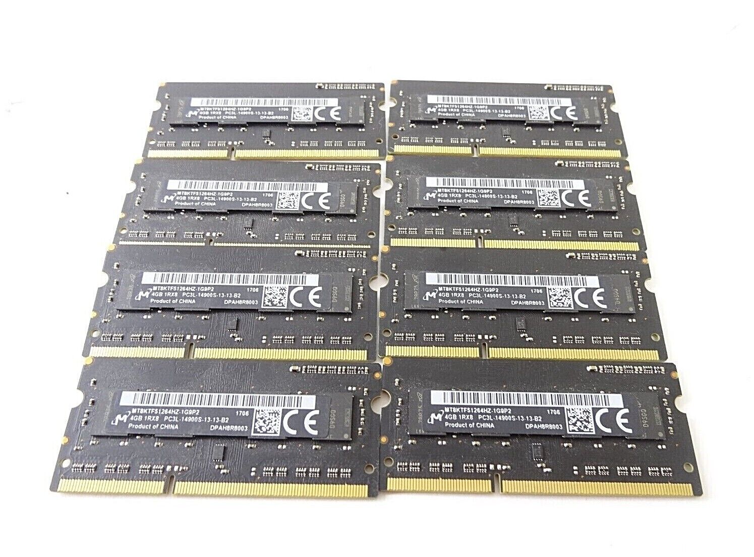 8 x 4GB (32GB Total) Micron MT8KTF51264HZ-1G9P2 RAM 1RX8 PC3L-14900S-13-13-B2