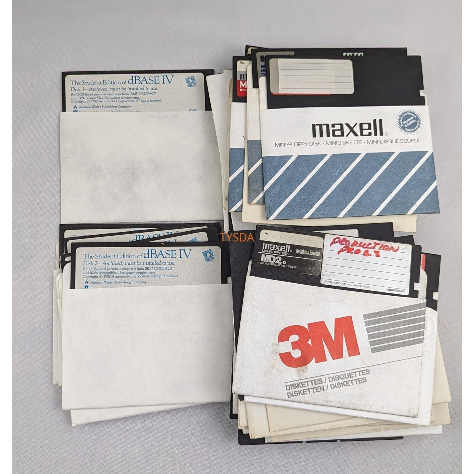 Lot of 59 Vintage 5.25 IBM DOS Floppy Disk Software
