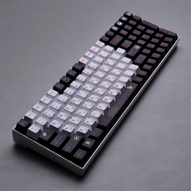 129 Keys Star Wars Theme Black PBT Keycap for Cherry Mx Mechanical Keyboard New
