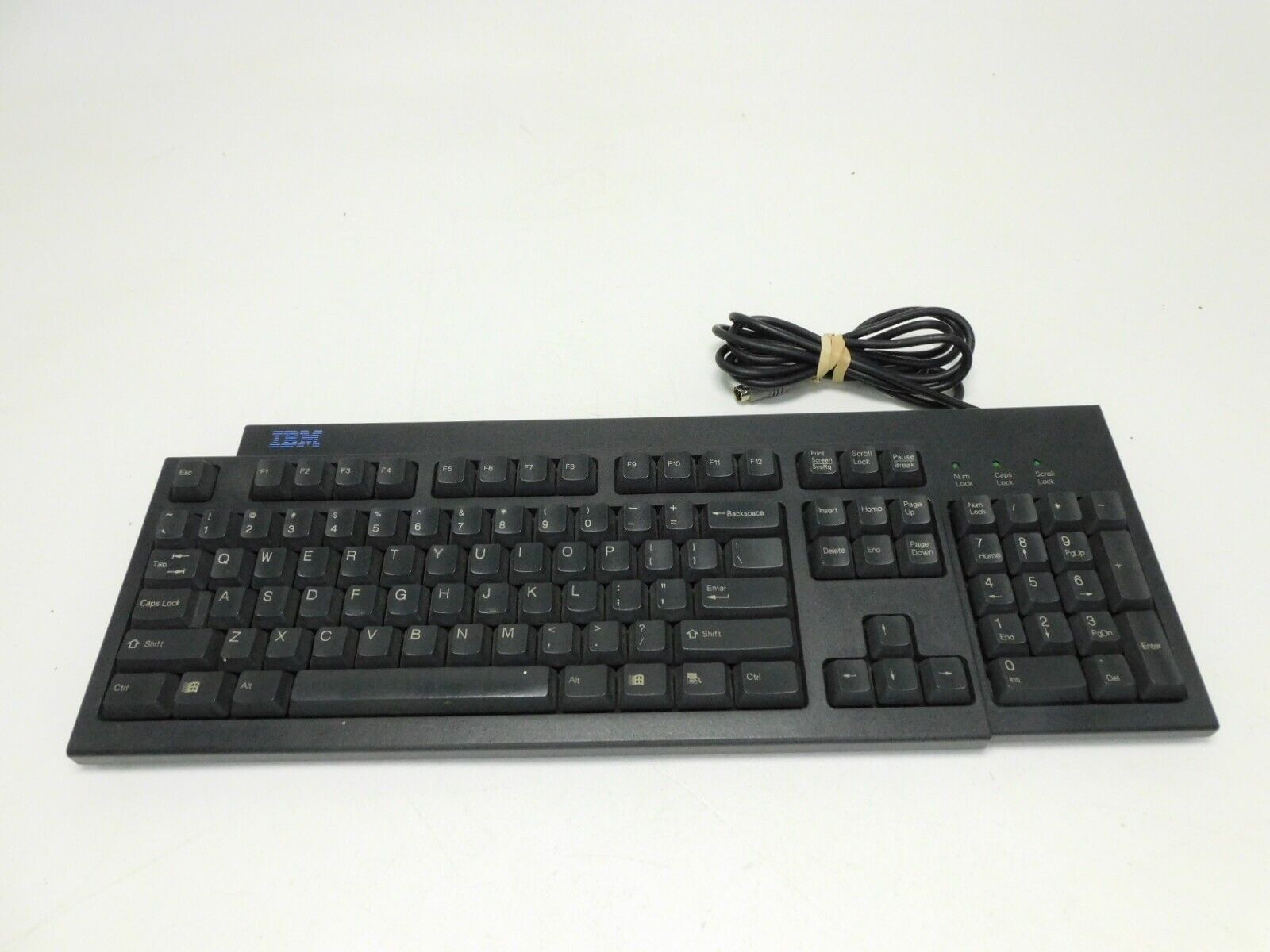 Vintage IBM Black PS/2 KB-7953 OEM Keyboard Aesthetic Design Tested