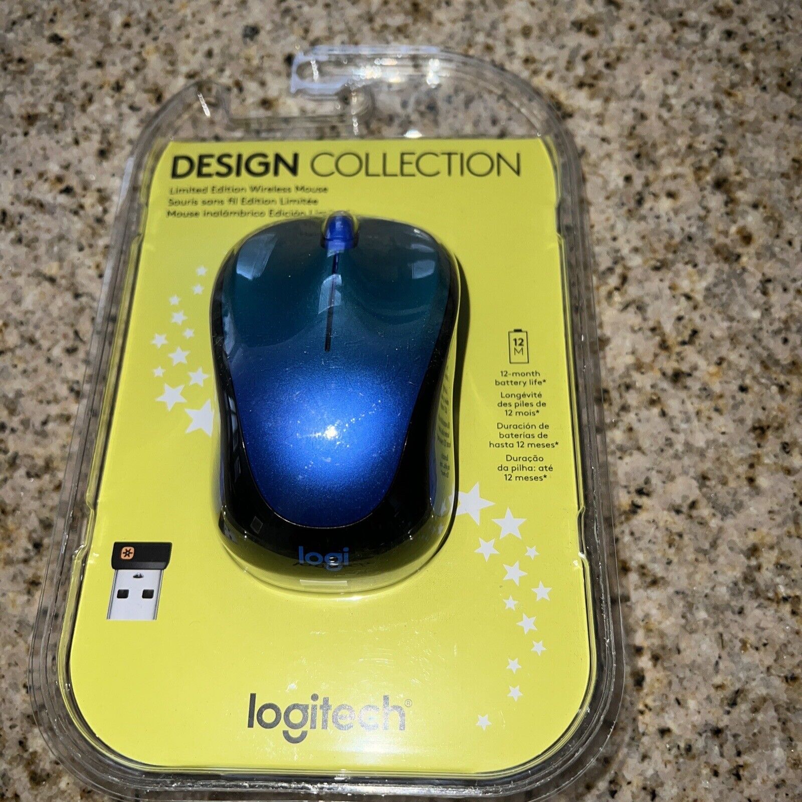 Logitech Design Collection Limited Edition Wireless Mouse - Blue Aurora...