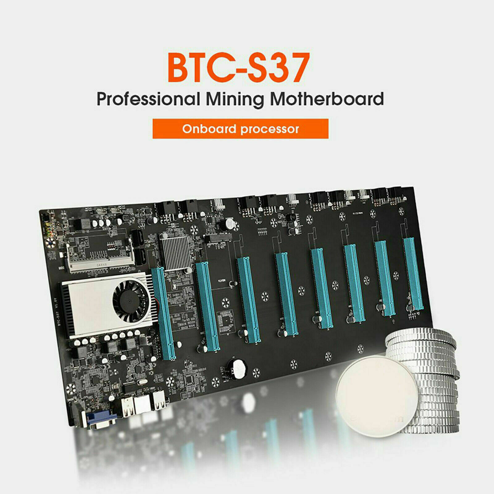 US BTC-S37 Mining Motherboard CPU Group Low Power Consume Cable Adapter Board