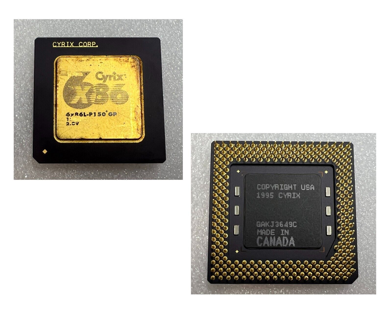 PROBABLY WORKS ?? - VTG Cyrix 6x86L-P150 GP 120MHZ CPU Processor Rare Gold Recov