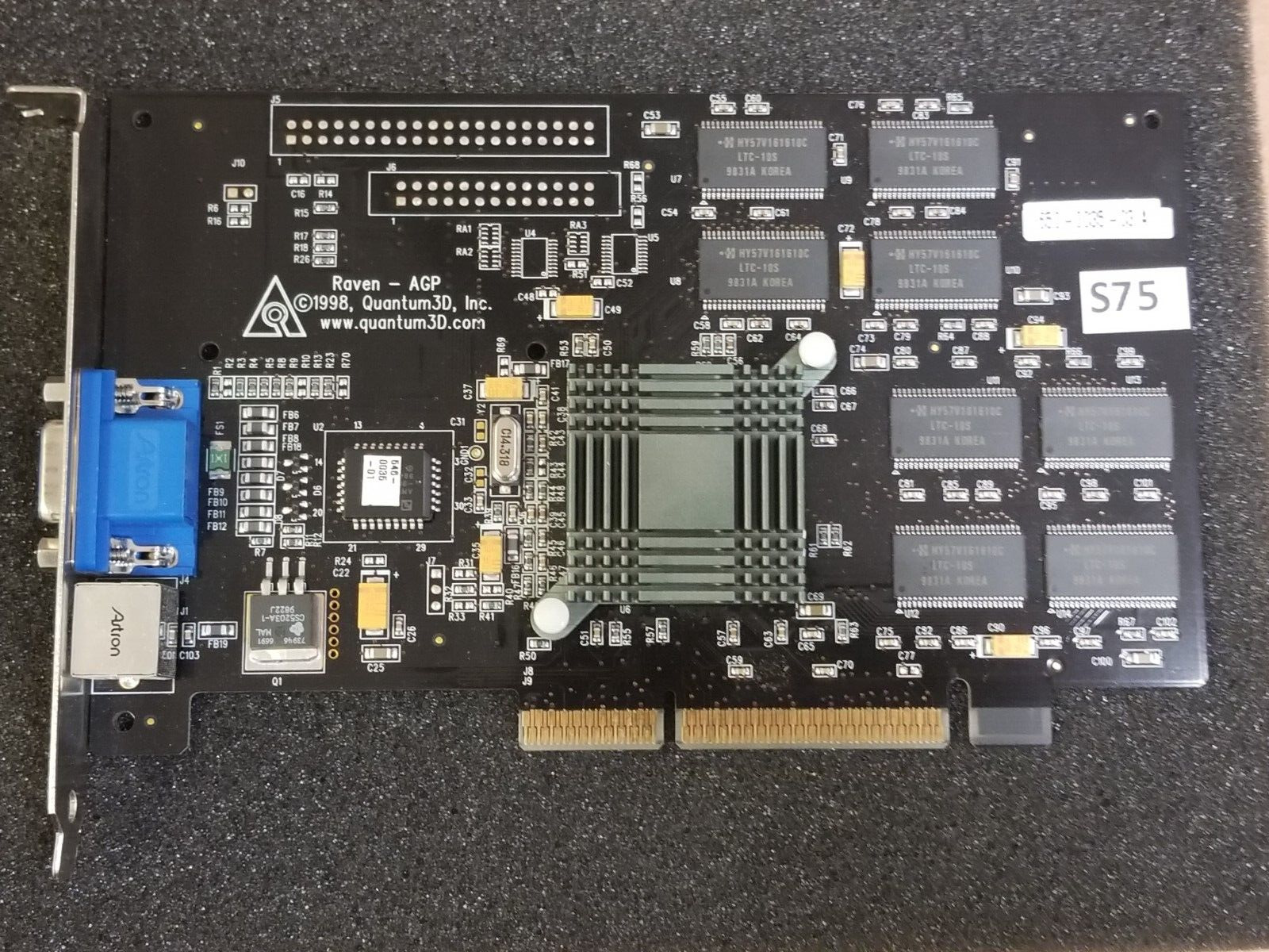 3DFX Quantum3D Voodoo Raven 16MB VGA AGP GPU Video Card DOS Retro Gaming #S75