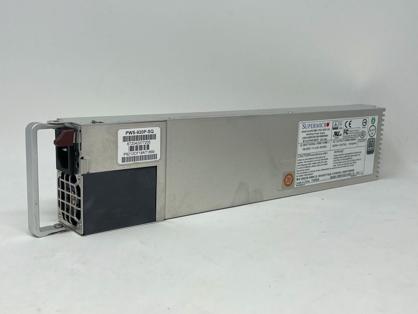 SuperMicro 920W Hot Swap 1U 80+ Plus Platinum Server Power Supply PWS-920P-SQ