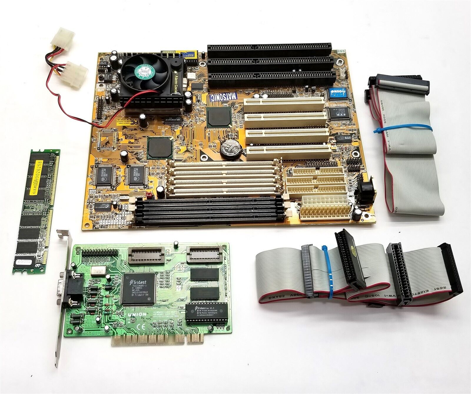 Matsonic MS-5025S Motherboard Sock7 Baby AT Pent MMX-P55C 166MHz 32MB TGUI9680-1