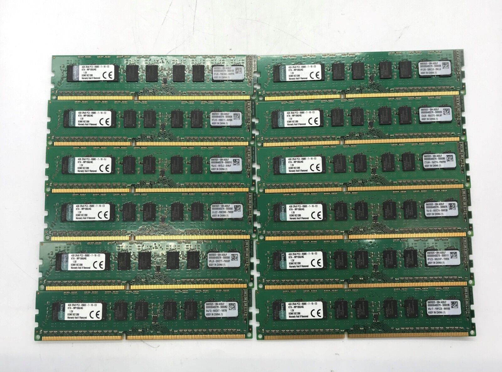 Kingston 48GB (12X 4GB) DDR3-1066 PC3-8500 2Rx8 ECC  Server RAM KTA-MP1066/4G
