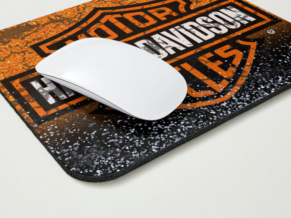 Harley Davidson Mouse Pads | Pink Mouse Pad | Orange Mouse Pad | Motorcycle Pad