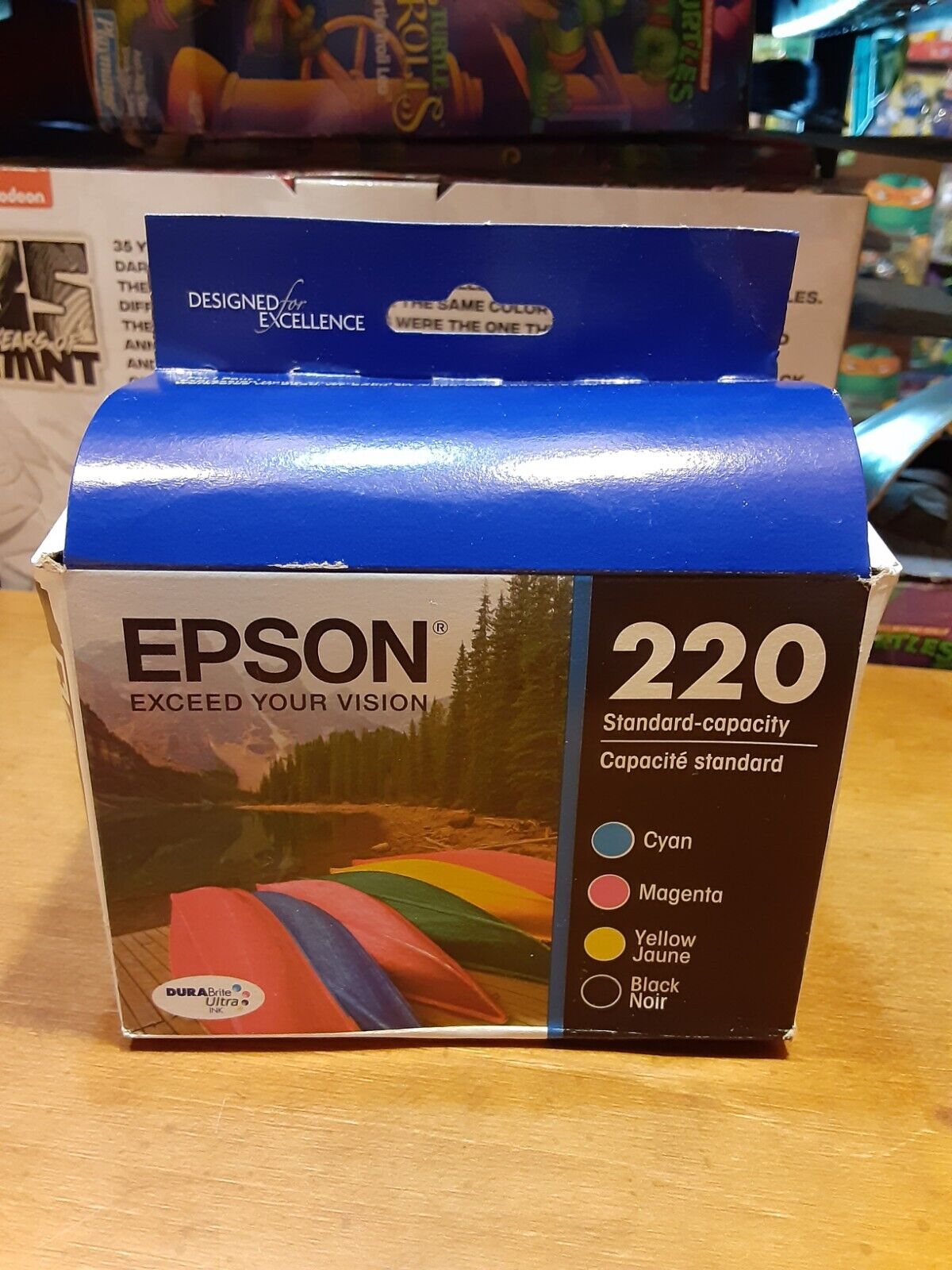 OEM Epson DURABrite Ultra 220 Ink Cartridges Black Magenta Yellow Blue 10/2026