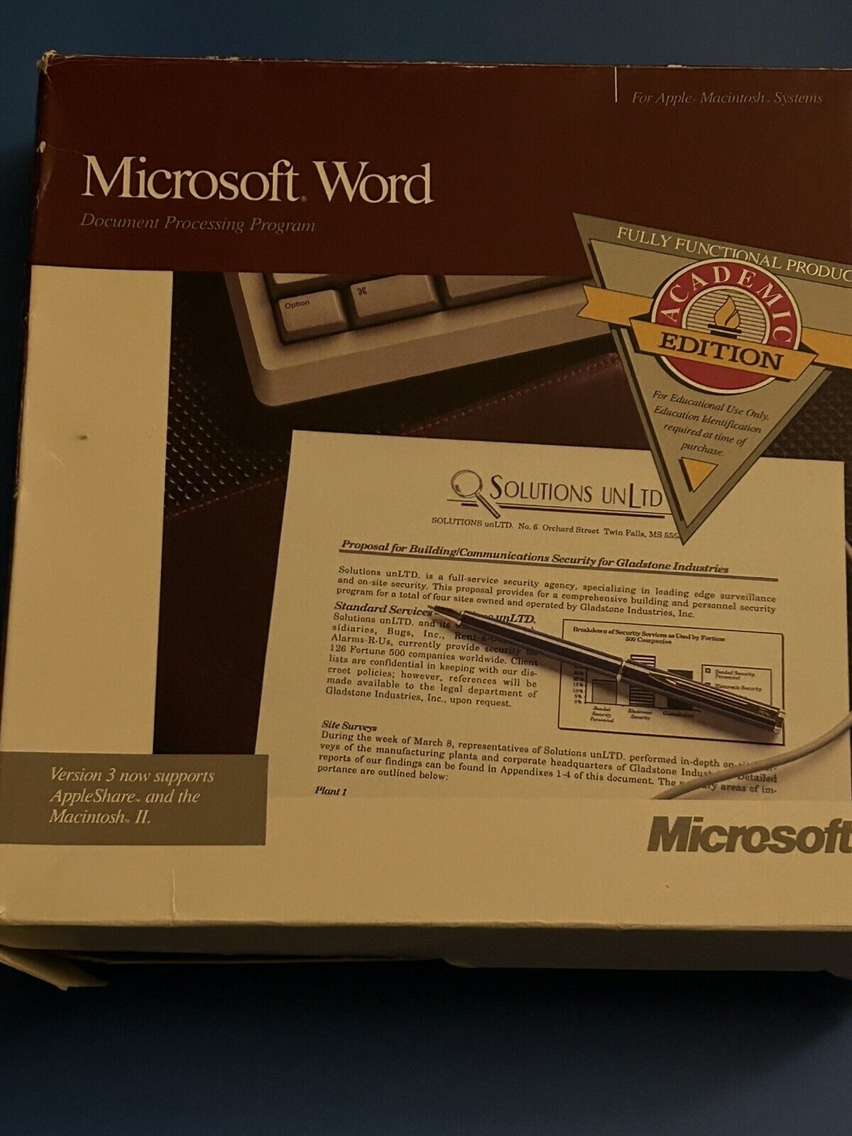 Vintage 1987 Microsoft Word 3.0 & For the Macintosh - 3.5