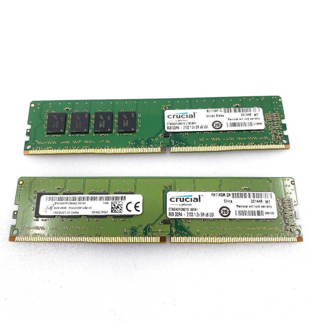 Micron 16GB (2 * 8 GB) PC4-2133P-UBZ-10 PC Memory