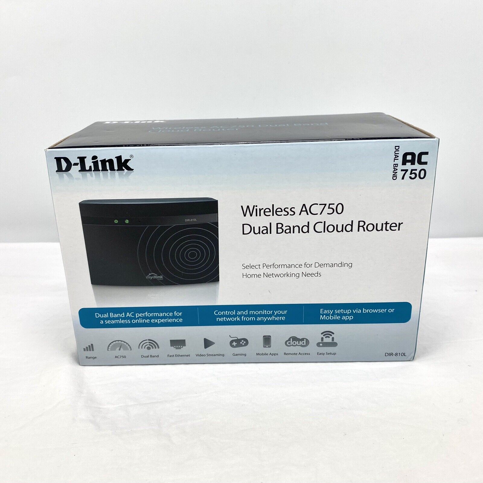 D-Link Wireless AC750 Dual-Band Cloud Router DIR-810L NEW in Open Box NIB