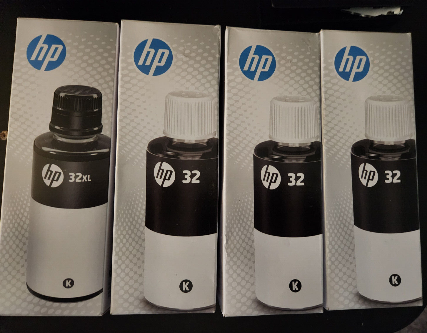 3x HP Original HP Ink 32 Black 1x 32XL Black - 550,660 Series New/Unopened