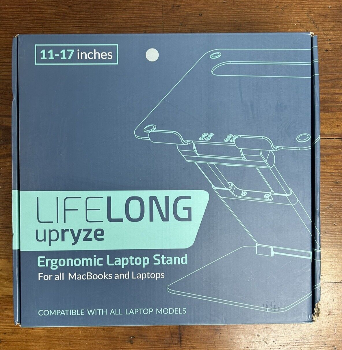 Lifelong Laptop Stand For Desk, Adjustable 11-17in, Ergonomic Riser