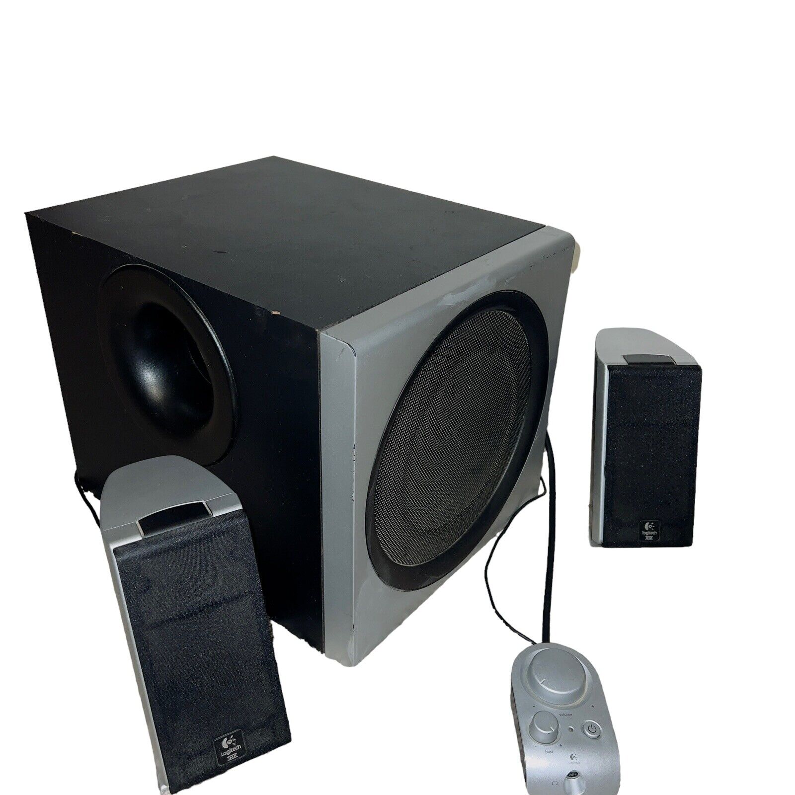 Logitech Z-2300 2.1 Speaker System Stereo Subwoofer With Remote Control THX 200W