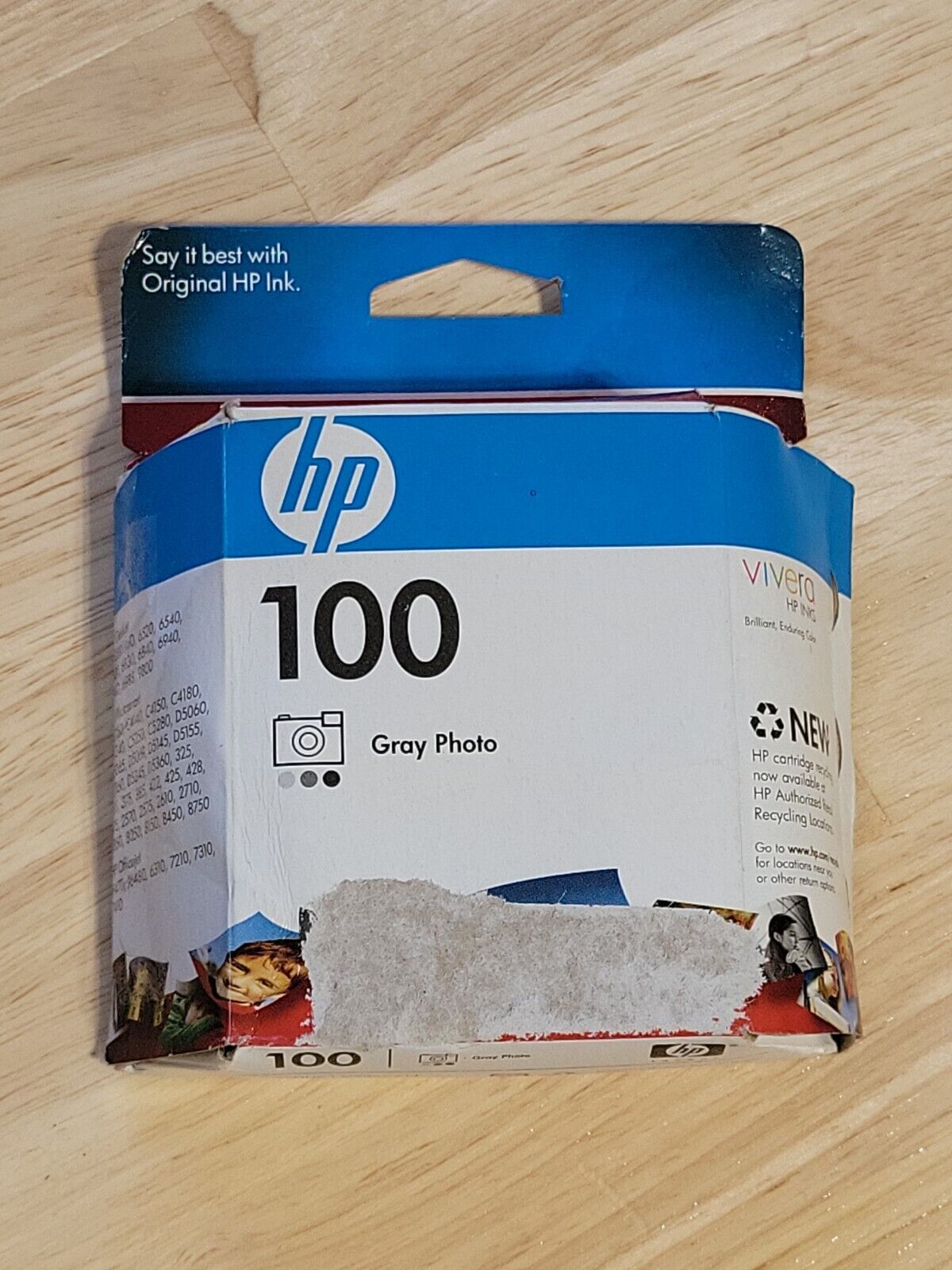 NEW IN BOX GENUINE HP 100 C9368AN GRAY PHOTO INK CARTRIDGE SEALED BOX OLD YR2008