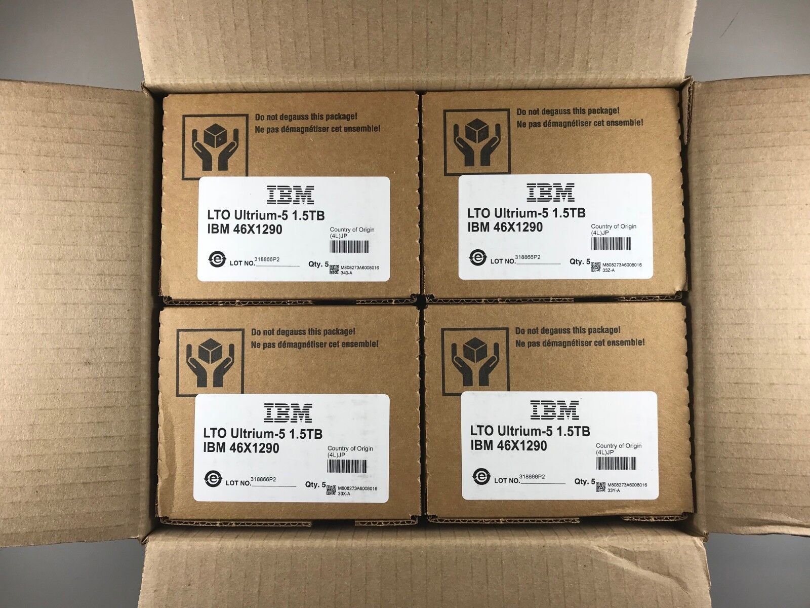 IBM LTO5 Tape 46X1290 (20 PACK) Ultrium 1.5 TB / 3.0 TB Storage Backup Cartridge