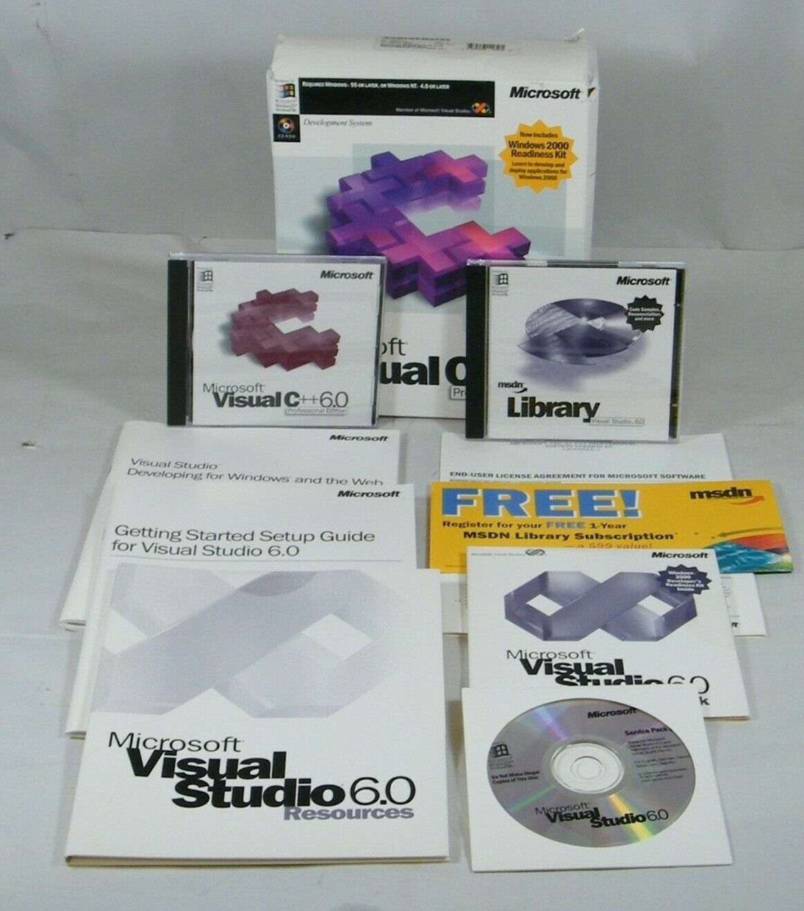 MICROSOFT VISUAL C++6.0 PROFESSIONAL EDITION WINDOW 95 OR LATER SEALED