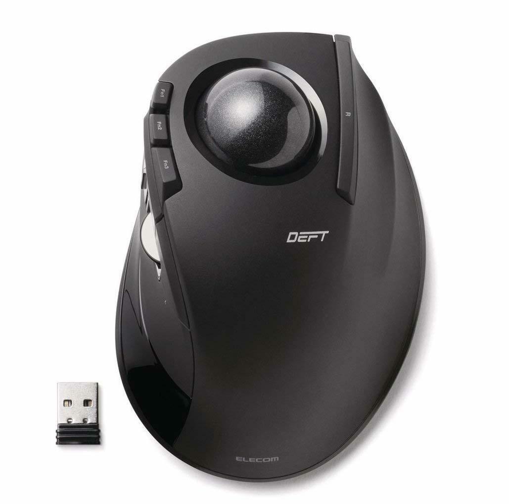 ELECOM M-DT2DRBK Wireless index finger Trackball mouse EX-G series L size