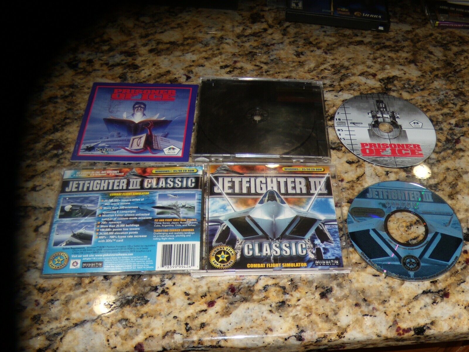 Jetfighter III Classic & Prisoner of Ice Near Mint PC Games