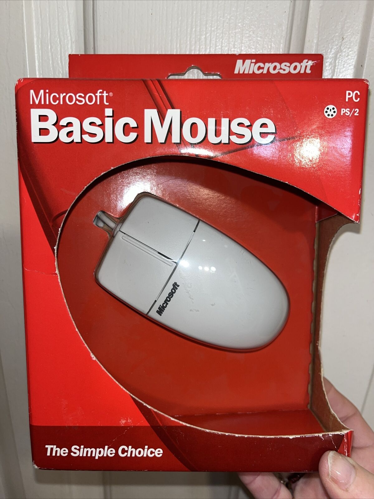 MICROSOFT Basic Mouse 1.0 PS/2 Windows 98 2000 Computer Wired New In Box