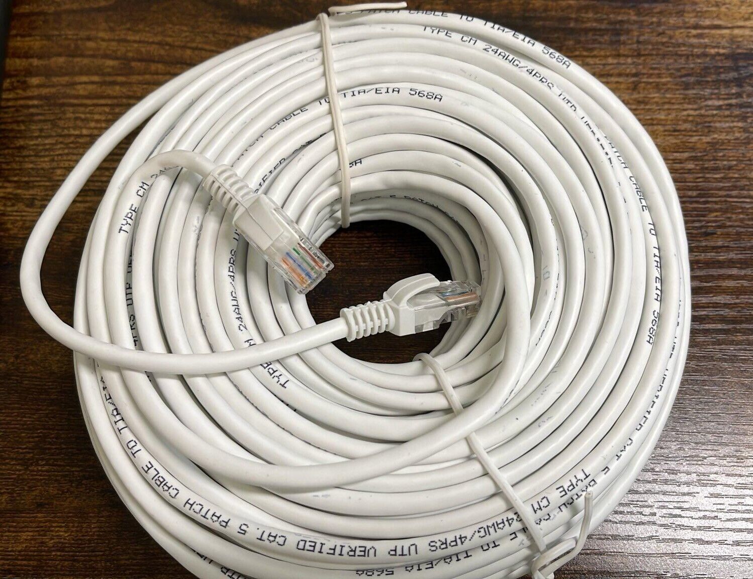 100 Feet each (LOT OF 10) Cat5e Ethernet Network Cable RJ45 White. Brand New
