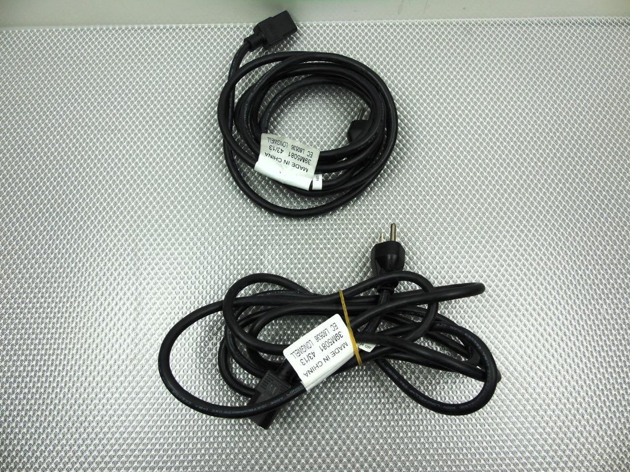 Lot of 2 - IBM 39M5081 9Ft 10A 125V Power Cords Cables