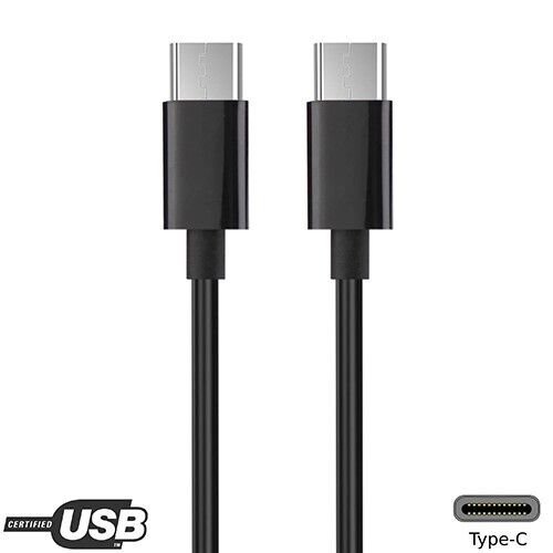 3.3ft USB-C to USB Type C Charge Sync Data Cable MacBook Chromebook Nokia Black