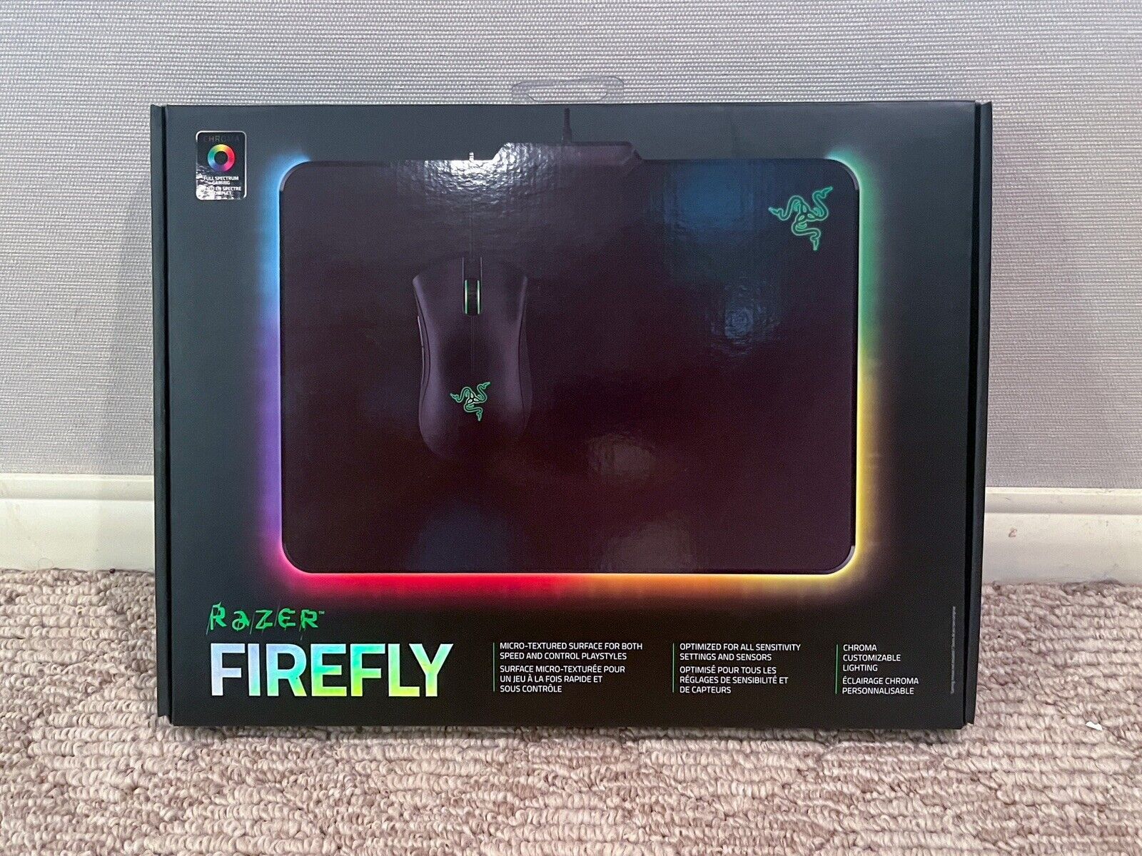 Razer Firefly Gaming Mouse Pad w/ Box & Manual