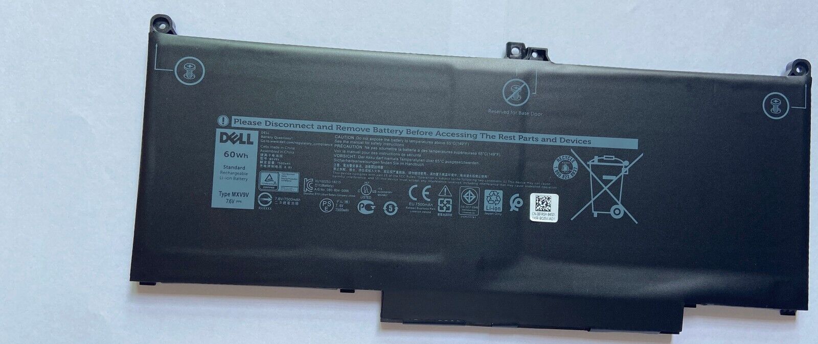 Genuine MXV9V Battery for Dell Latitude 5300 5310 7300 7400 2-in-1 Black series