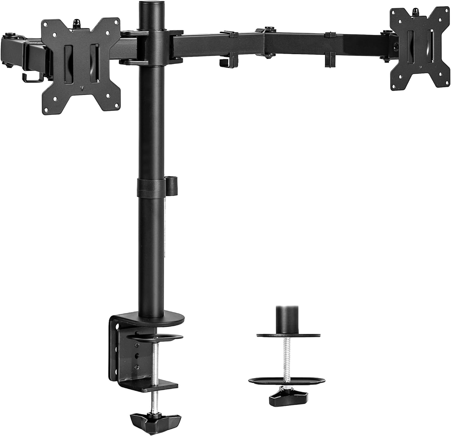 VIVO Dual Monitor Desk Mount, Heavy Duty Fully Adjustable Steel Stand, Holds 2