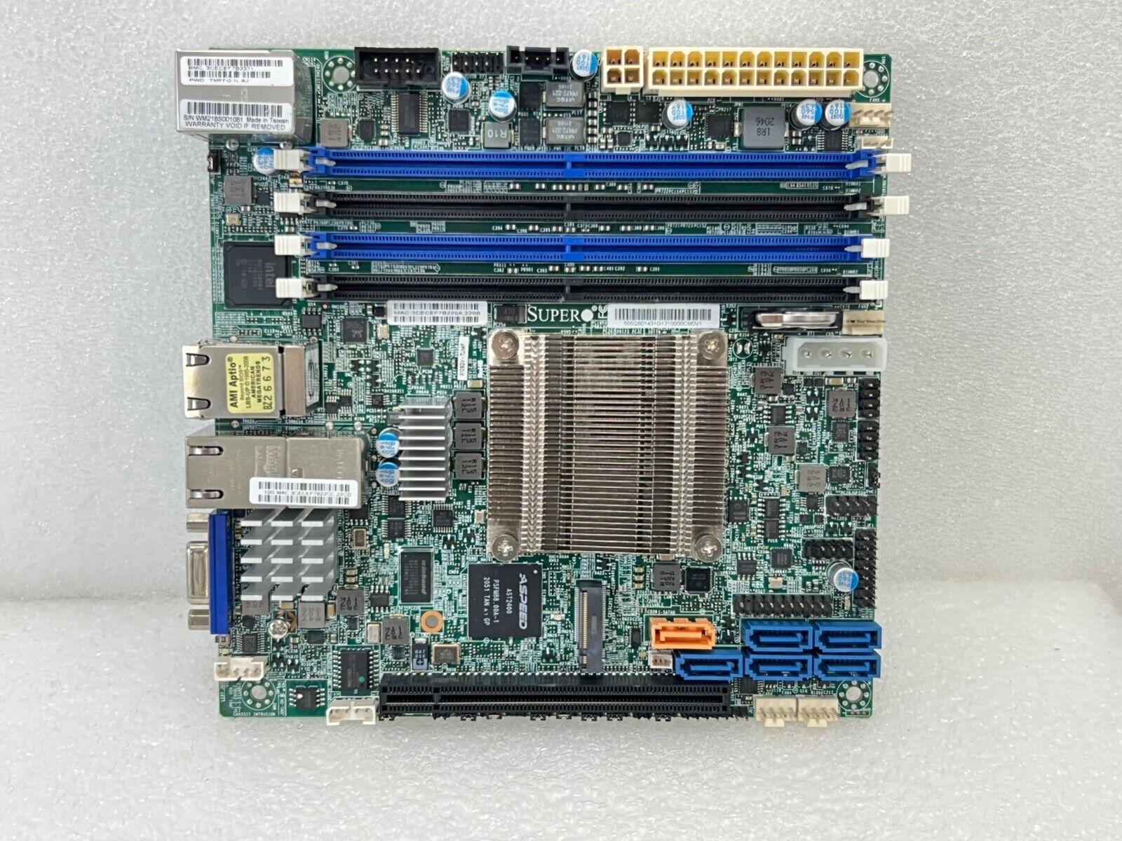 SUPERMICRO X10SDV-TLN4F Mini ITX Server Motherboard No IO Shield Great Condition