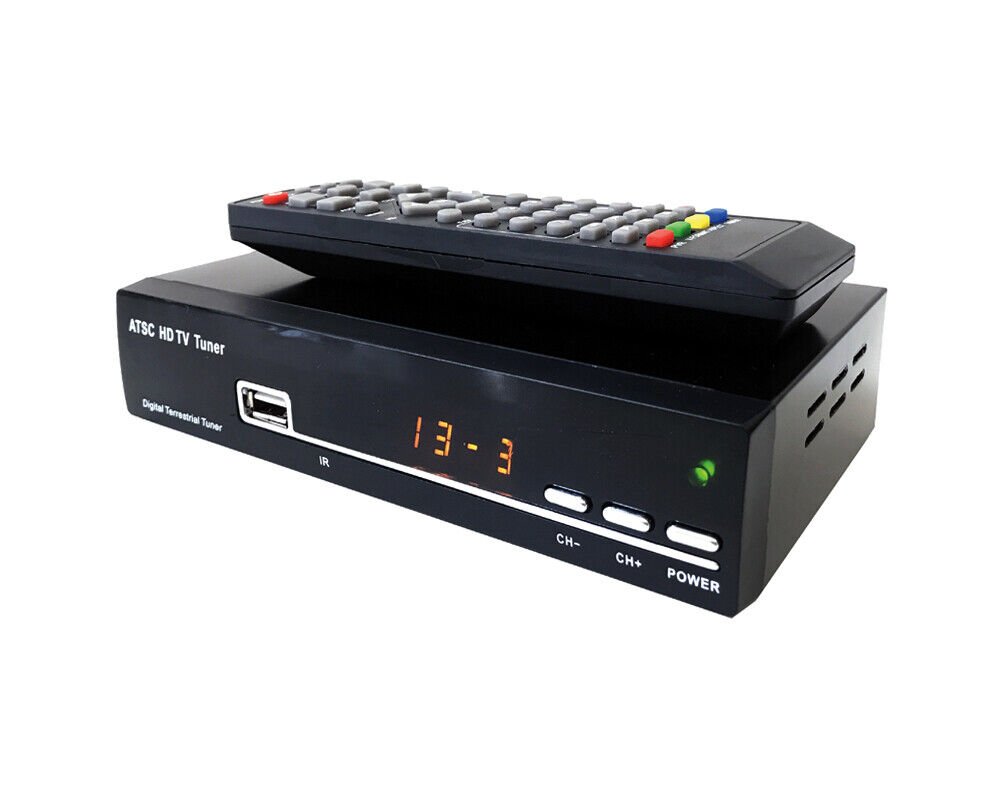 ATSC Digital TV Tuner Converter For Air Antenna TV Channels W/IR Remote 