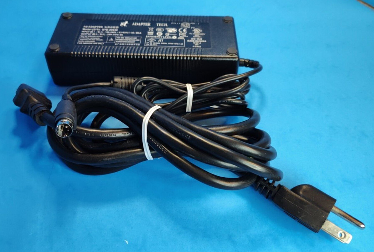 Genuine Adapter Tech 24V 5A 120W 3-Pin AC/DC Power Supply w/US Cord STD-24050