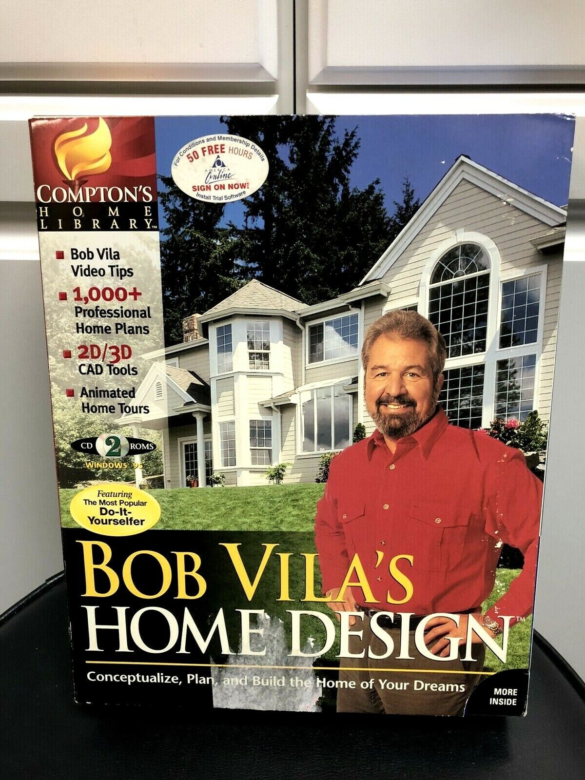 Bob Vila’s Home Design User\'s Guide & 2-Disk CD-ROM - Vintage PC Software 1998