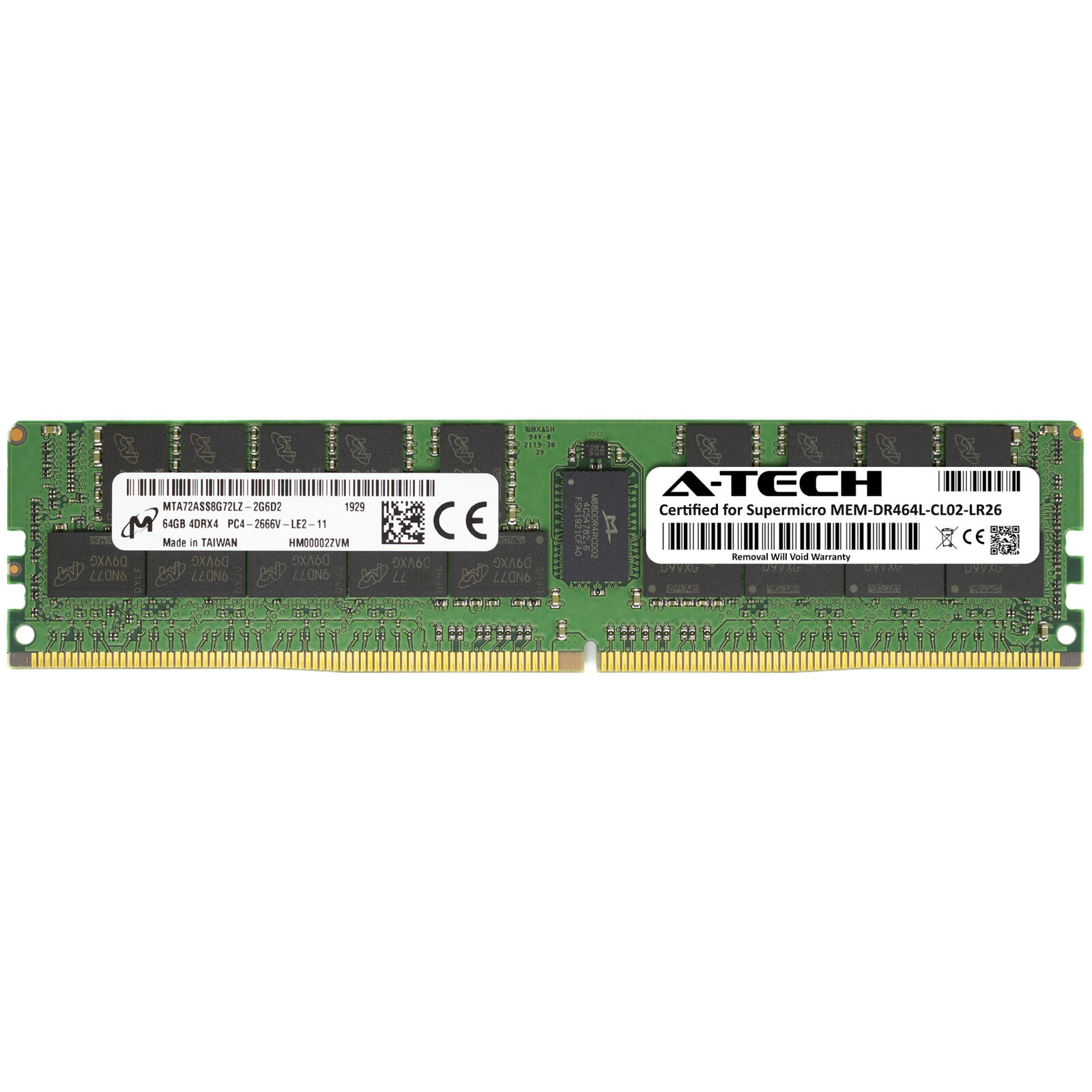 64GB PC4-21300L Supermicro MEM-DR464L-CL02-LR26 Equivalent Server Memory RAM