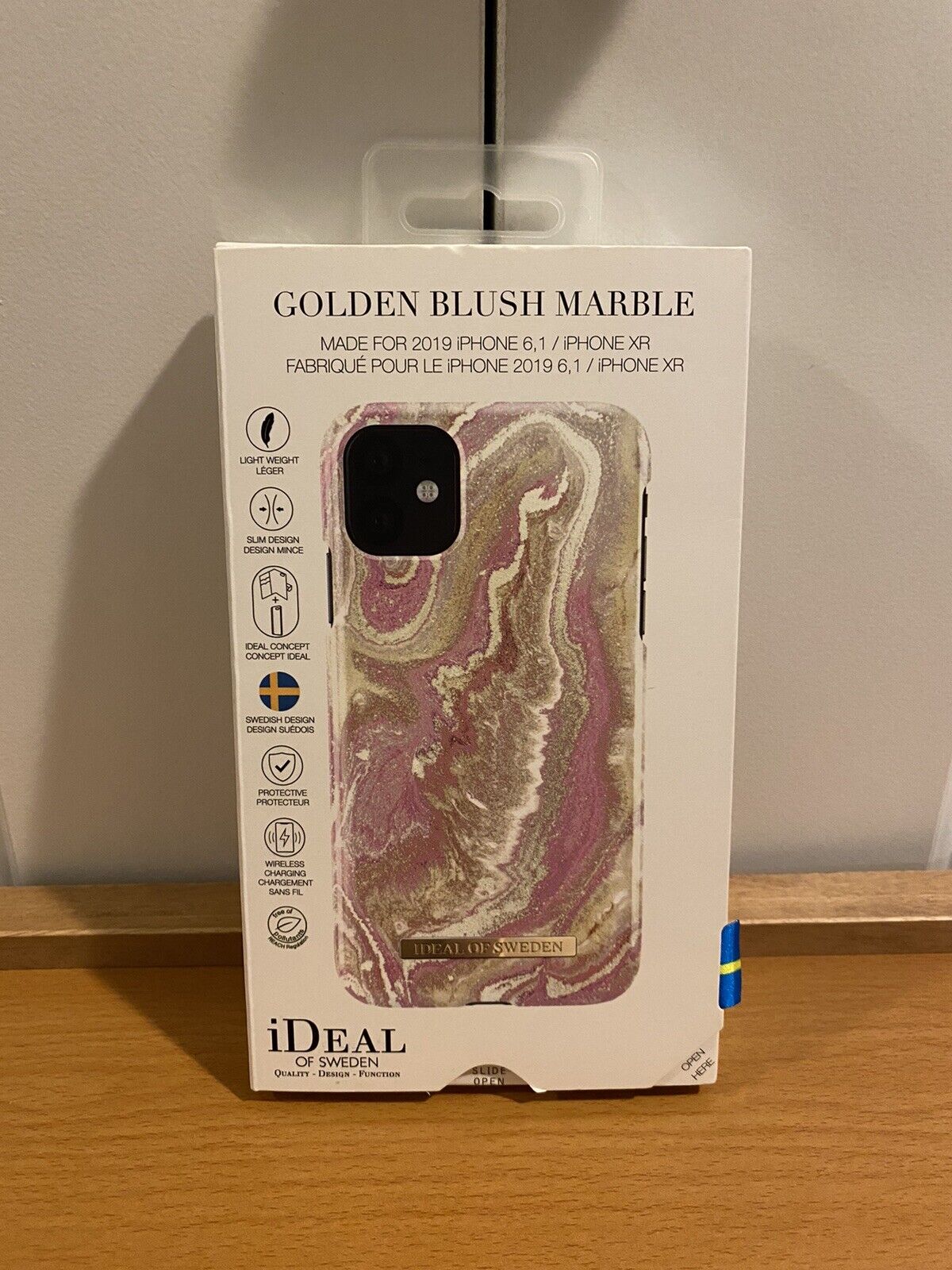 Ideal of Sweden Case Golden Blush Marble made for 2019 iPhone 6,1 / iPhone XR