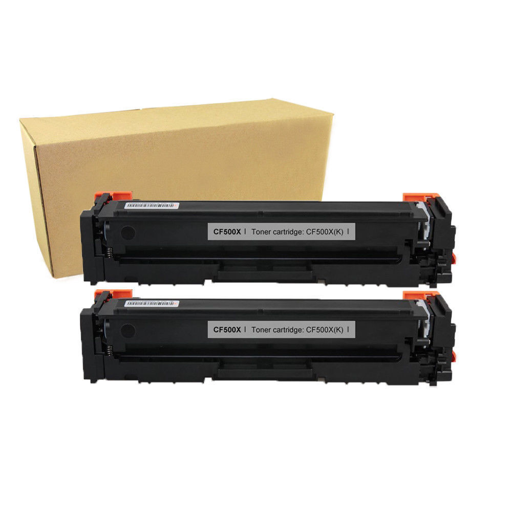 2 x Compatible 202X High Yield Black Toner (CF500X) for HP LaserJet Pro Printer