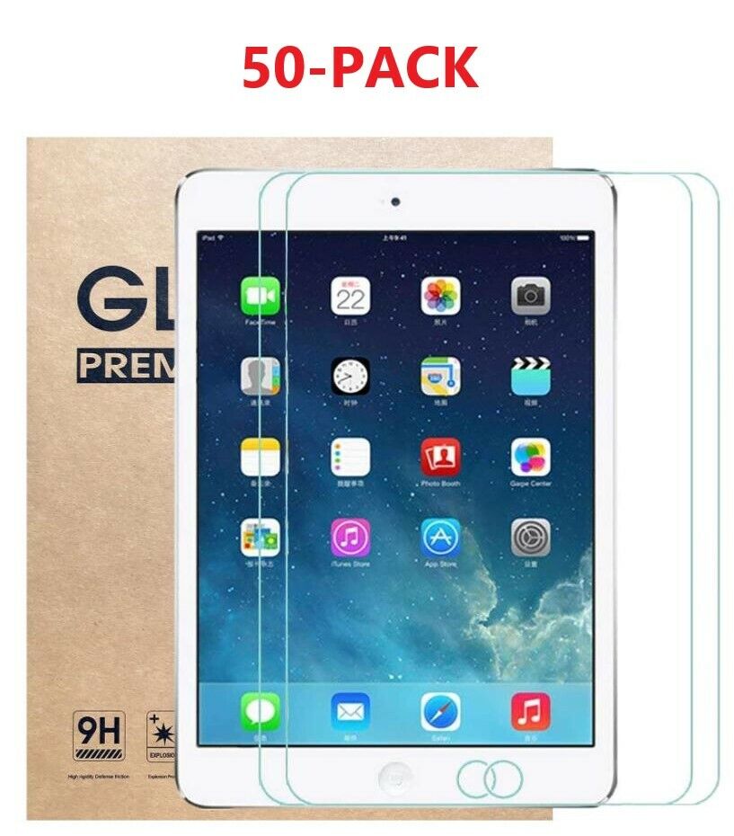 50-Pack Tempered Glass Screen Protector For iPad 10.2 inch 8th 7th Generation