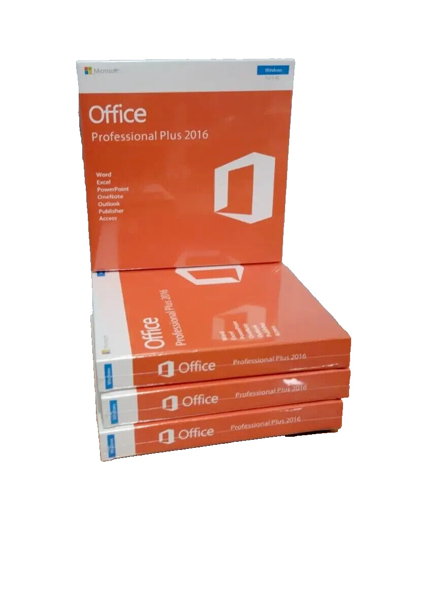 New/Sealed Microsoft Office 2016 Windows Professional Plus DVD + Key