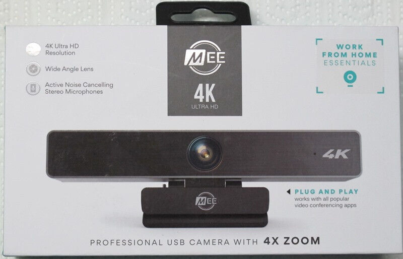 MEE audio C11Z 4K Ultra HD Webcam with ANC Microphones, 4x Digital Zoom,