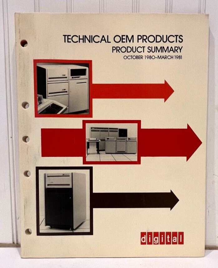 DEC DIGITAL TECHNICAL OEM PROCTS SUMMARY - OCT 1980 - MARCH 1981 VINTAGE - RARE